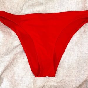 Aerie Swim Cheeky Style Deep Red Bikini Bottom M